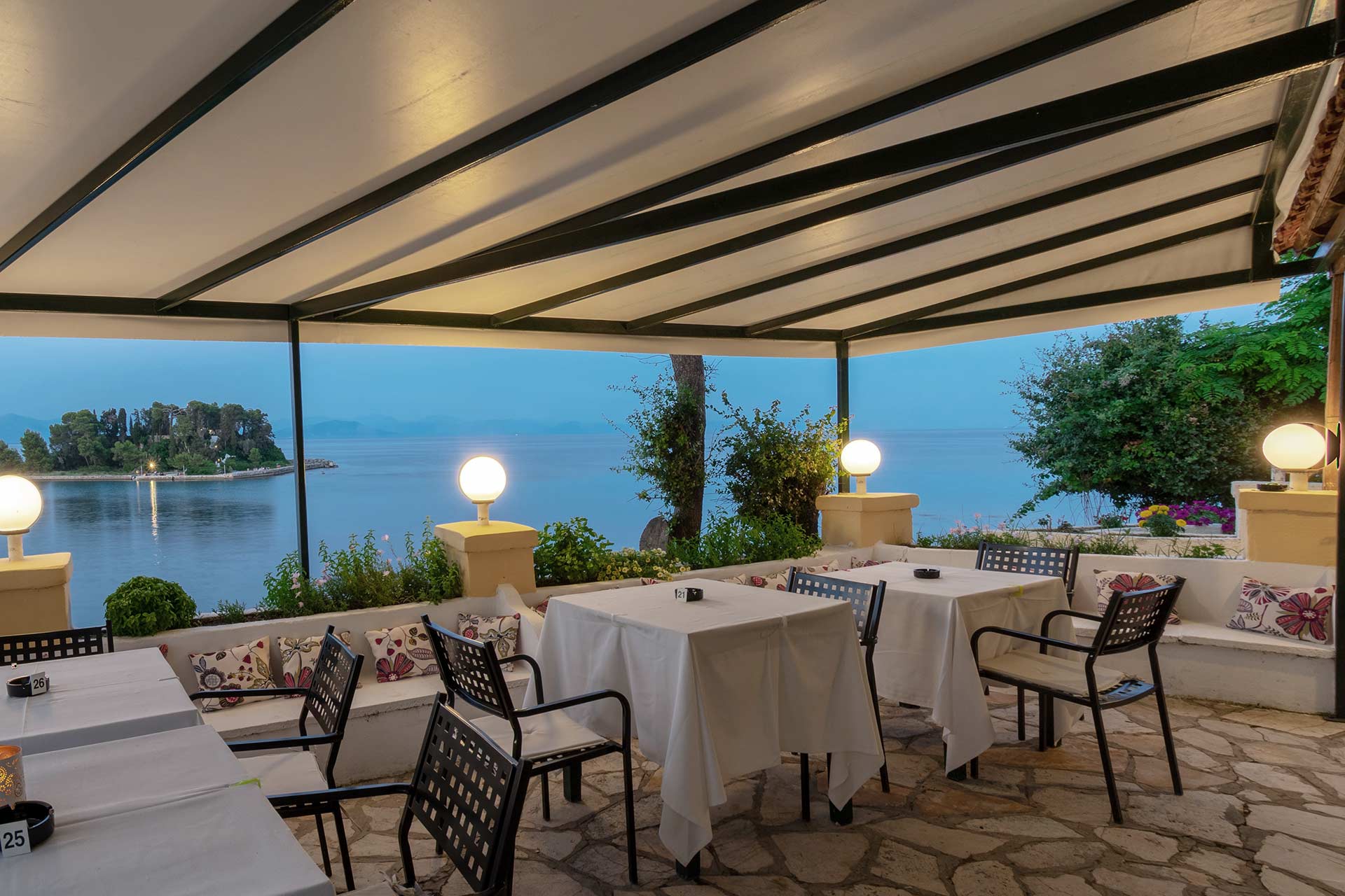 Aegli Hotel Corfu Outdoor Side Restaurant